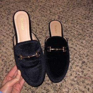 Black velvet mule from Francesca’s